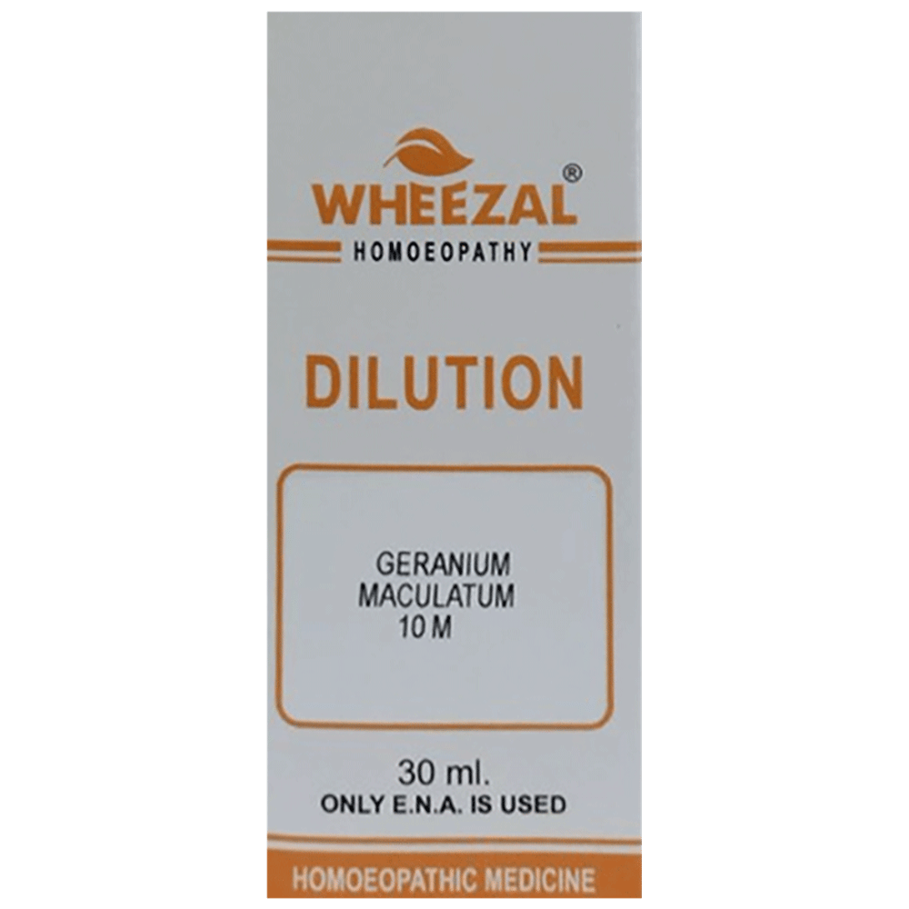 Wheezal Geranium Mac. Dilution 10M bottle of 30 ml Dilution