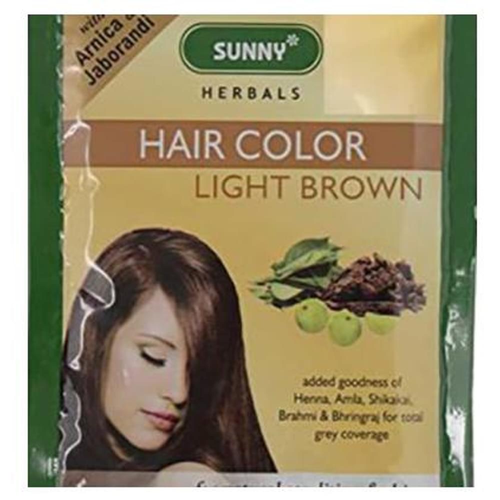 Sunny Herbals Hair Color 12 Sachets Light Brown box of 240 gm Powder Sunny Herbals Hair Color 12 Sachets Light Brown box of 240 gm Powder