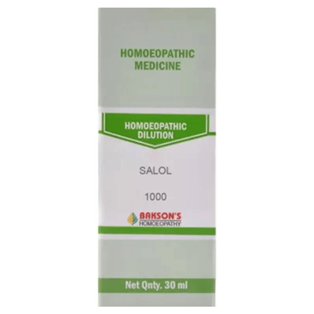 Bakson's Homeopathy Salol Dilution 1000 CH bottle of 30 ml Dilution