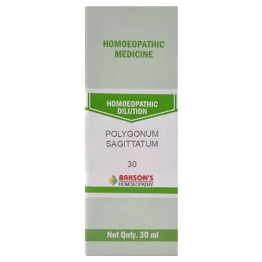 Bakson's Homeopathy Polygonum Sagittatum Dilution 30 bottle of 30 ml Dilution Bakson's Homeopathy Polygonum Sagittatum Dilution 30 bottle of 30 ml Dilution