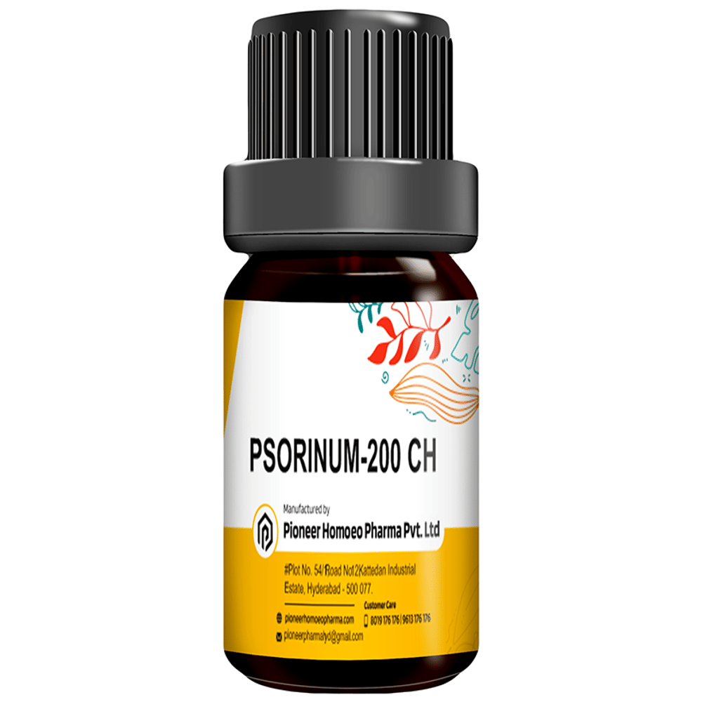 Pioneer Pharma Psorinum Globules Pellets Multidose Pills 200 CH bottle of 150 tablets