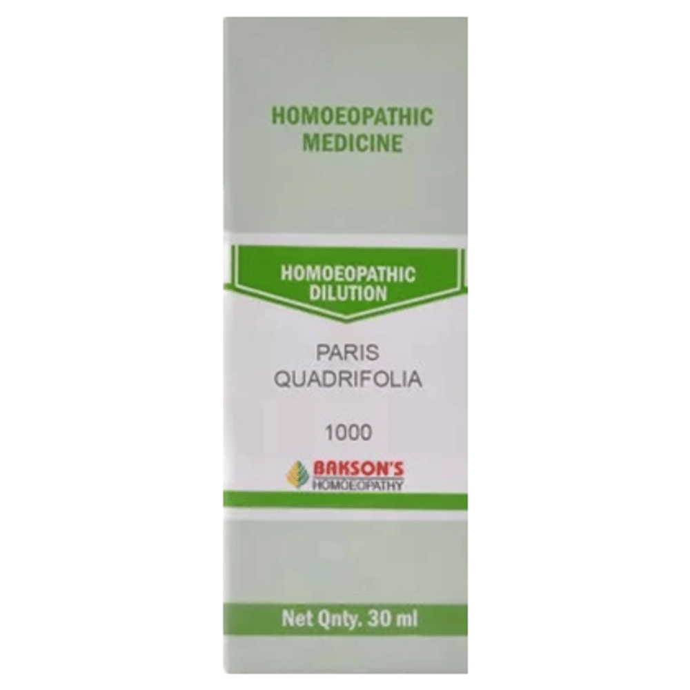 Bakson's Homeopathy Paris Quadrifolia Dilution 1000 CH bottle of 30 ml Dilution Bakson's Homeopathy Paris Quadrifolia Dilution 1000 CH bottle of 30 ml Dilution
