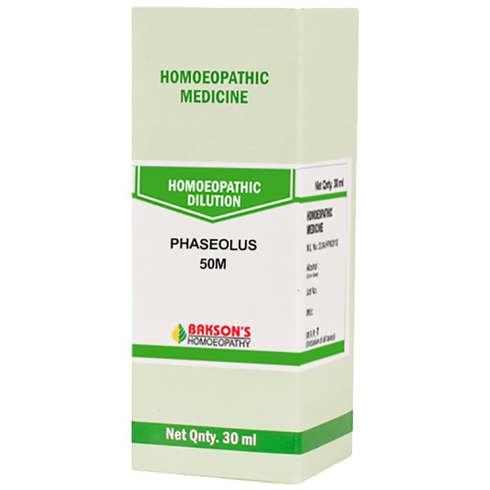Bakson's Homeopathy Phaseolus Dilution 50M bottle of 30 ml Dilution Bakson's Homeopathy Phaseolus Dilution 50M bottle of 30 ml Dilution