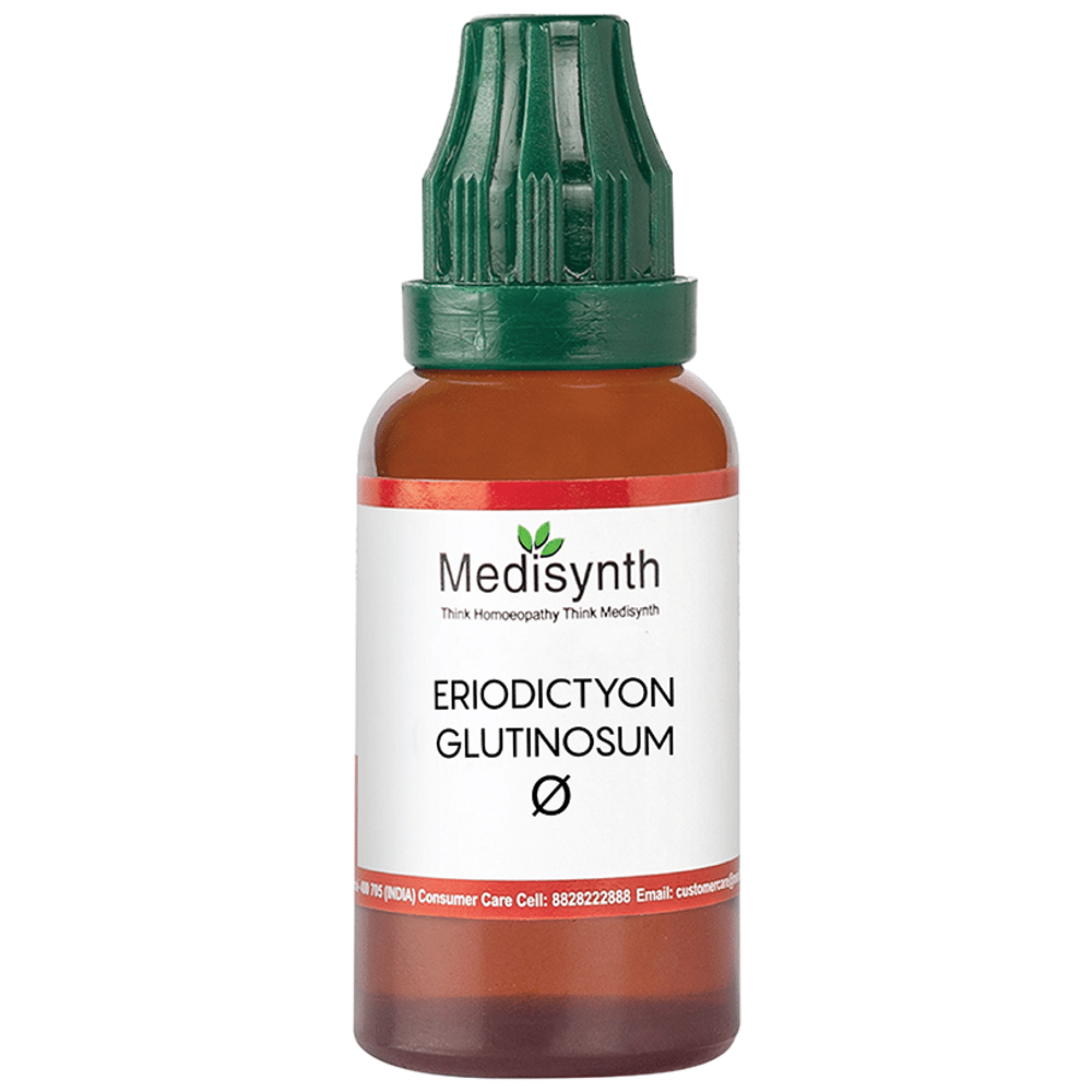 Medisynth Eriodictyon Glutinosum Mother Tincture Q bottle of 30 ml Mother Tincture Medisynth Eriodictyon Glutinosum Mother Tincture Q bottle of 30 ml Mother Tincture