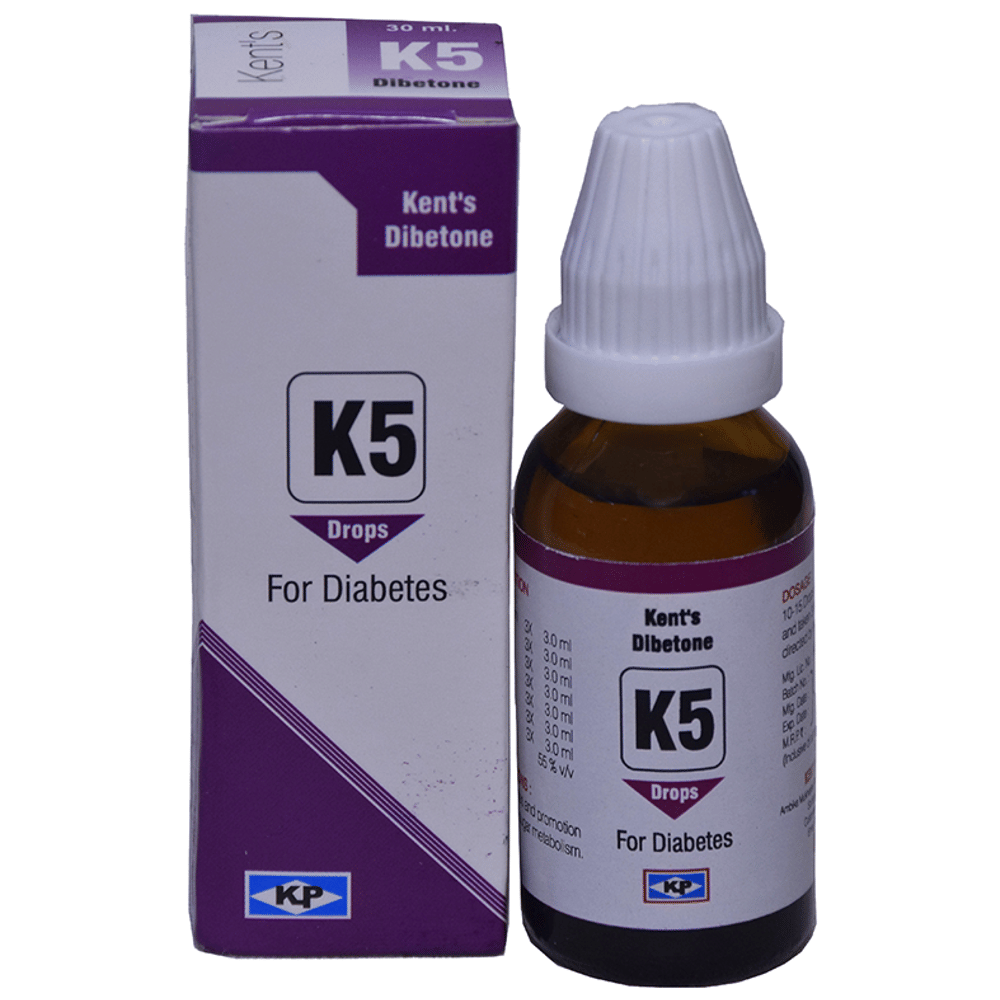 Kent's K5 Diabetes Oral Drops bottle of 30 ml Oral Drops