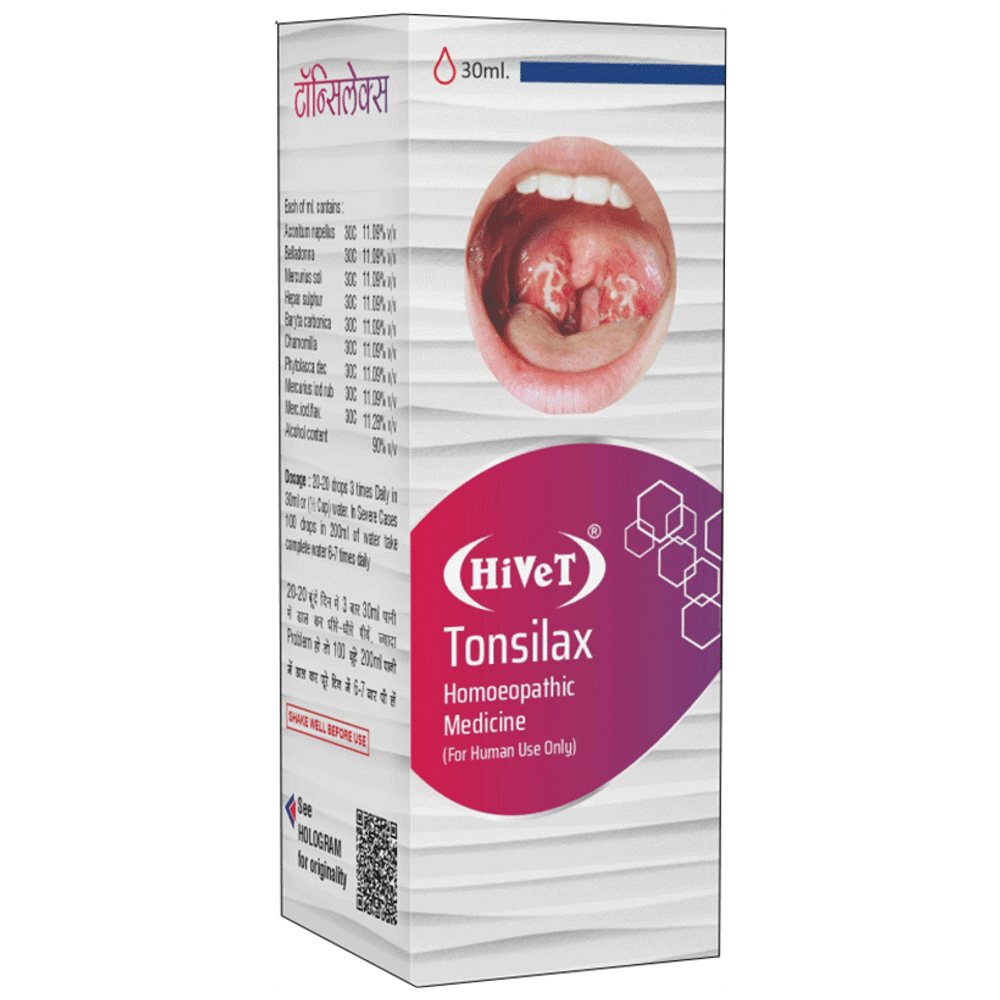 Hivet Tonsilax Drop bottle of 30 ml Drop