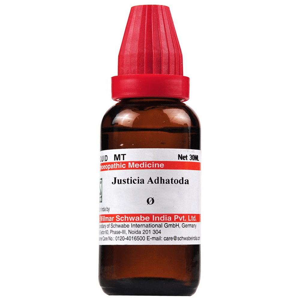 Dr Willmar Schwabe India Justicia Adhatoda Mother Tincture Q bottle of 30 ml Mother Tincture Dr Willmar Schwabe India Justicia Adhatoda Mother Tincture Q bottle of 30 ml Mother Tincture