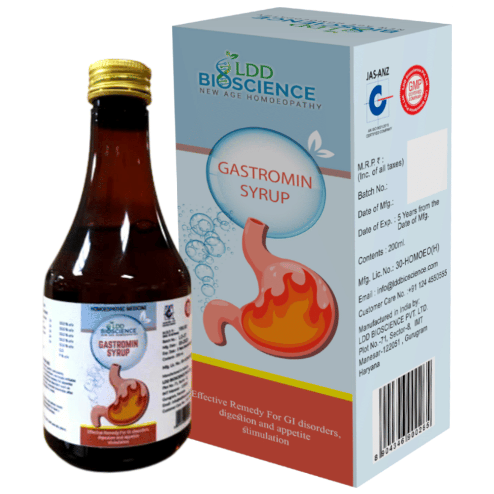 LDD Bioscience Gastromin Syrup bottle of 200 ml Syrup