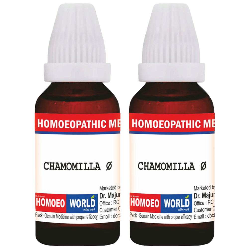 Dr. Majumder Homeo World Chamomilla Mother Tincture (30ml Each) Q combo pack of 2 bottles