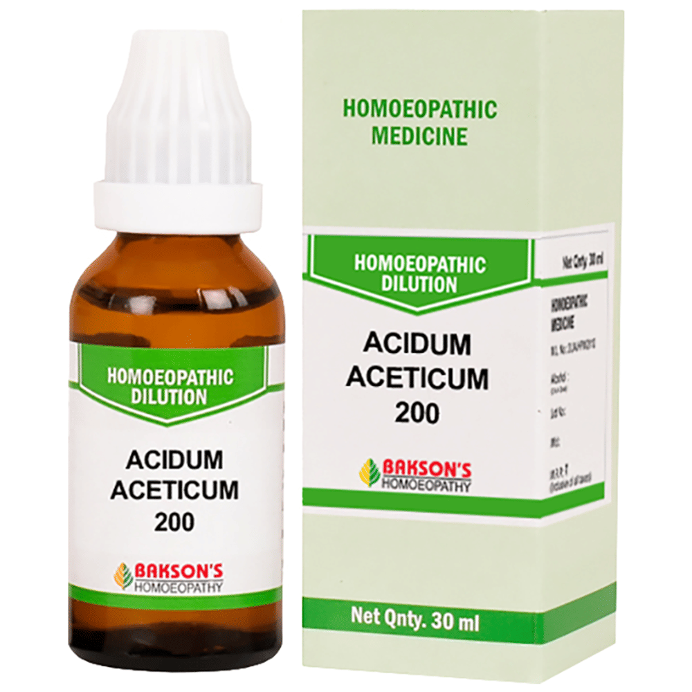 Bakson's Homeopathy Acidum Aceticum Dilution 200 bottle of 30 ml Dilution