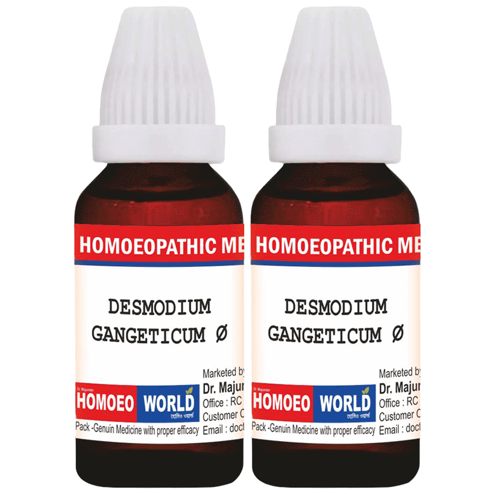 Dr. Majumder Homeo World Desmodium Gangeticum Mother Tincture (30ml Each) Q combo pack of 2 bottles