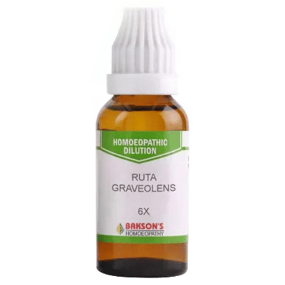 Bakson's Homeopathy Ruta Graveolens Dilution 6X bottle of 30 ml Dilution