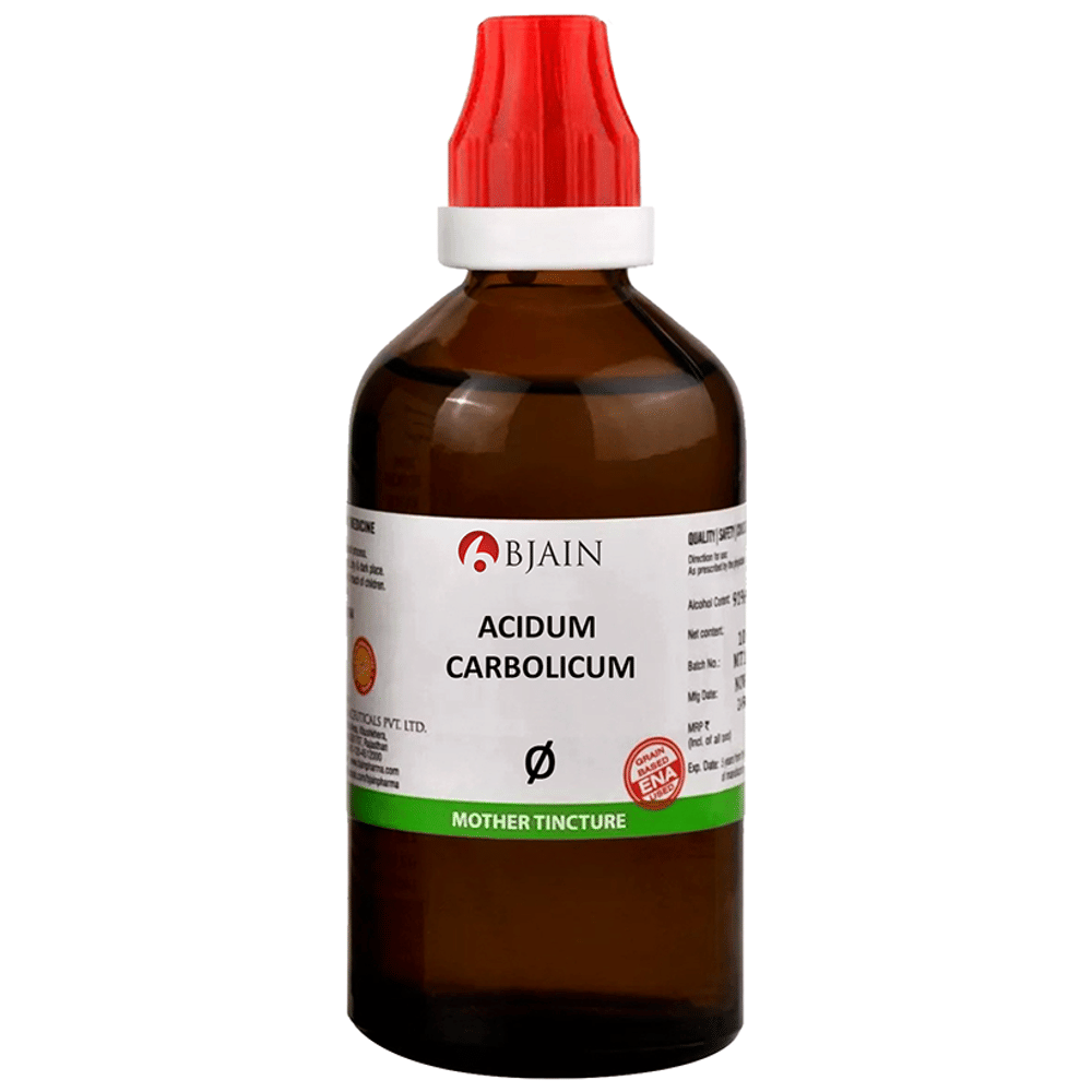 Bjain Acidum Carbolicum Mother Tincture Q bottle of 100 ml Mother Tincture