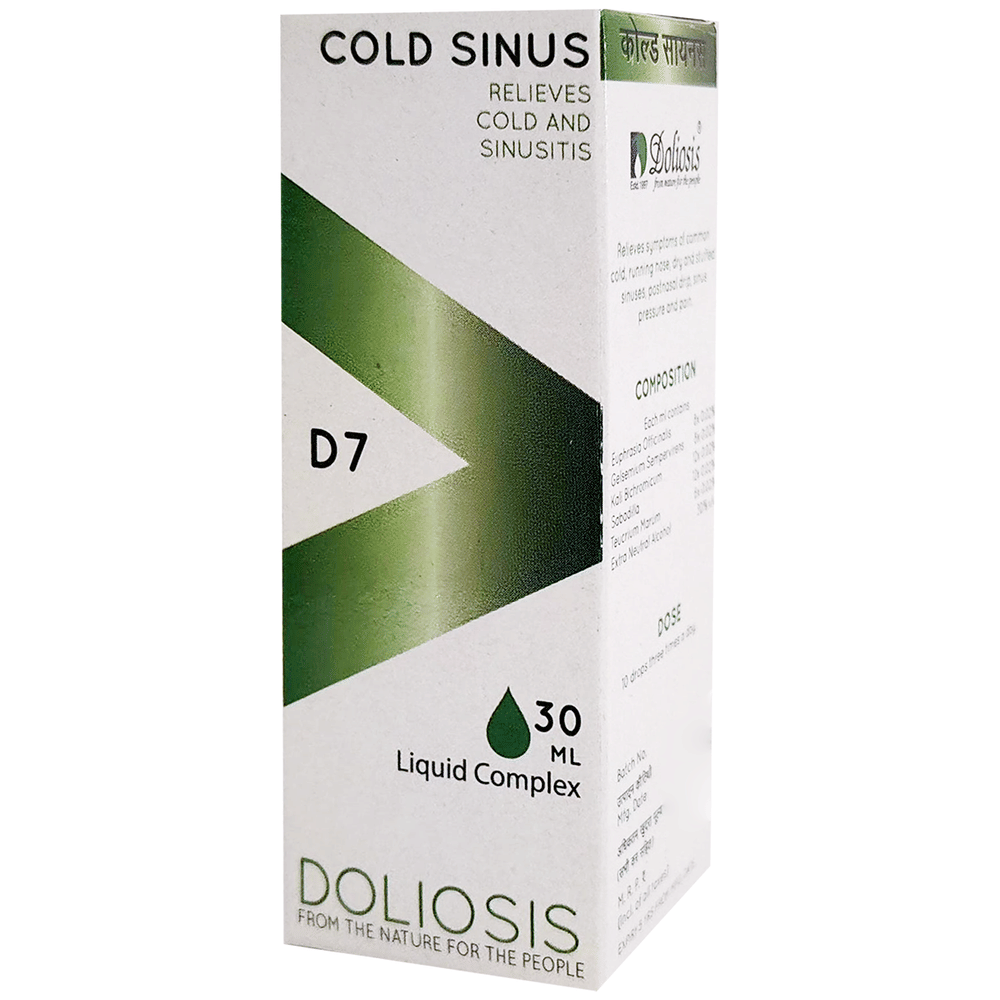Doliosis D7 Cold Sinus Liquid Complex bottle of 30 ml Drop