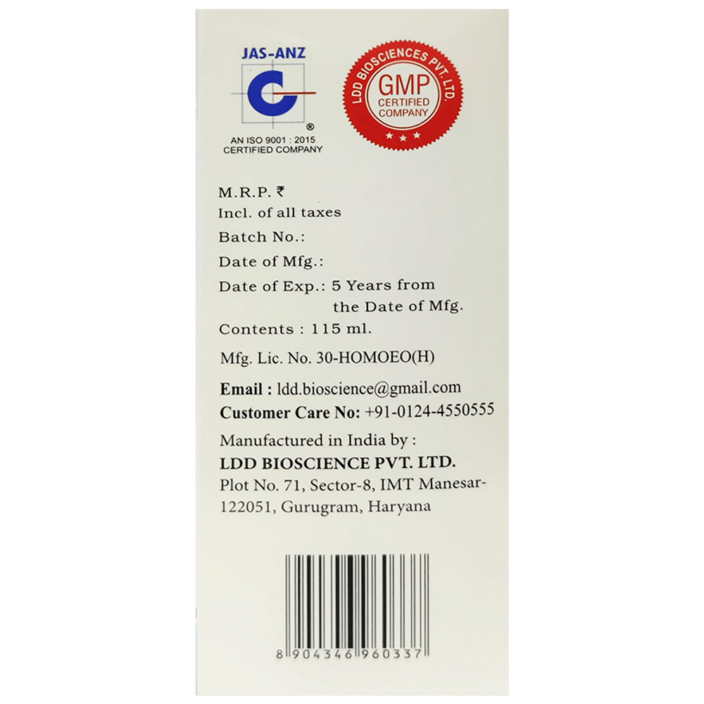 LDD Bioscience Fevo Go Syrup bottle of 115 ml Syrup LDD Bioscience Fevo Go Syrup bottle of 115 ml Syrup