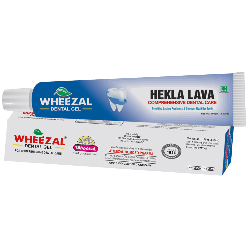 Wheezal Hekla Lava Dental Dental Gel tube of 100 gm Dental Gel