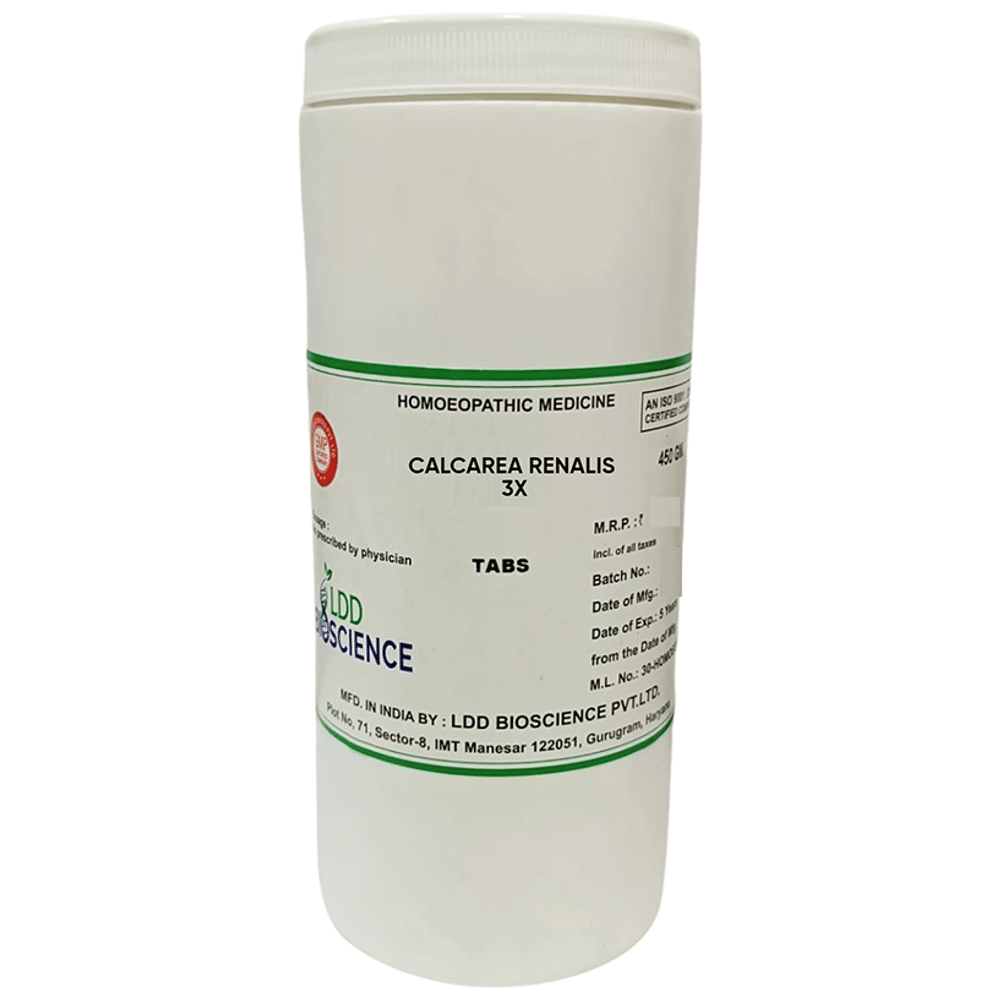 LDD Bioscience Calcarea Renalis 3X bottle of 450 gm Tablet