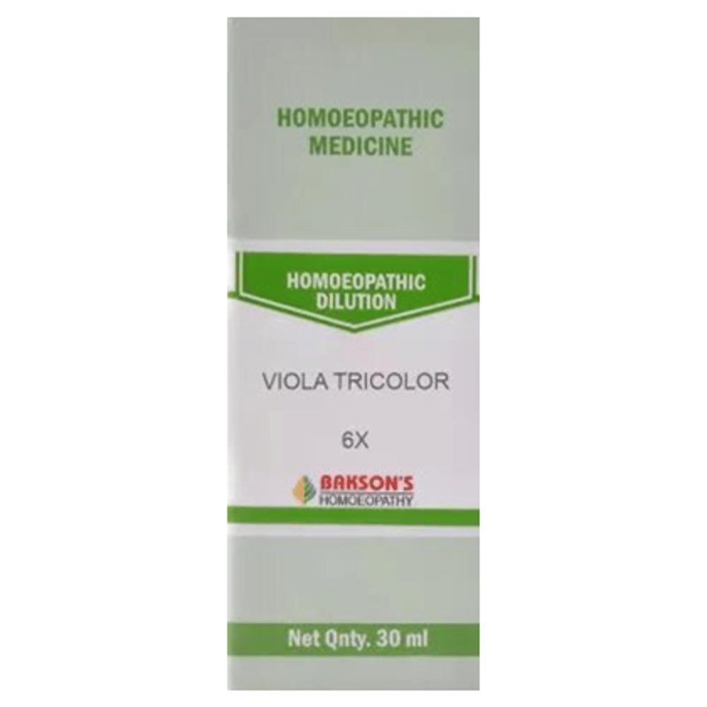 Bakson's Homeopathy Viola Tricolor  Dilution 6X bottle of 30 ml Dilution