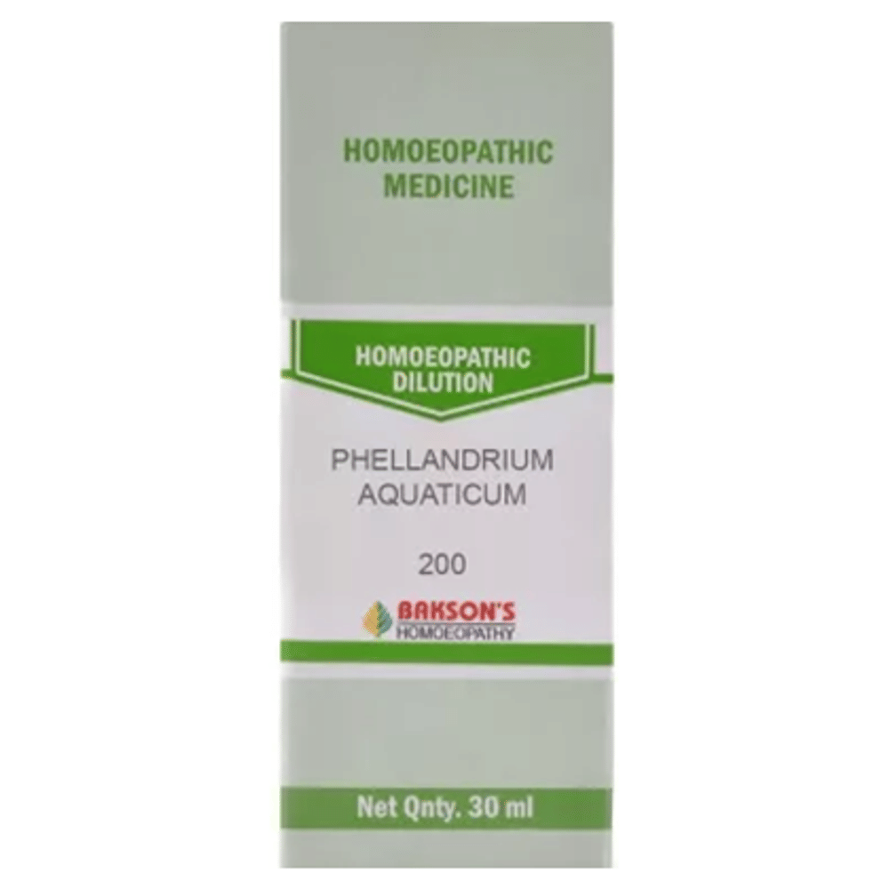 Bakson's Homeopathy Phellandrium Aquaticum Dilution 200 bottle of 30 ml Dilution