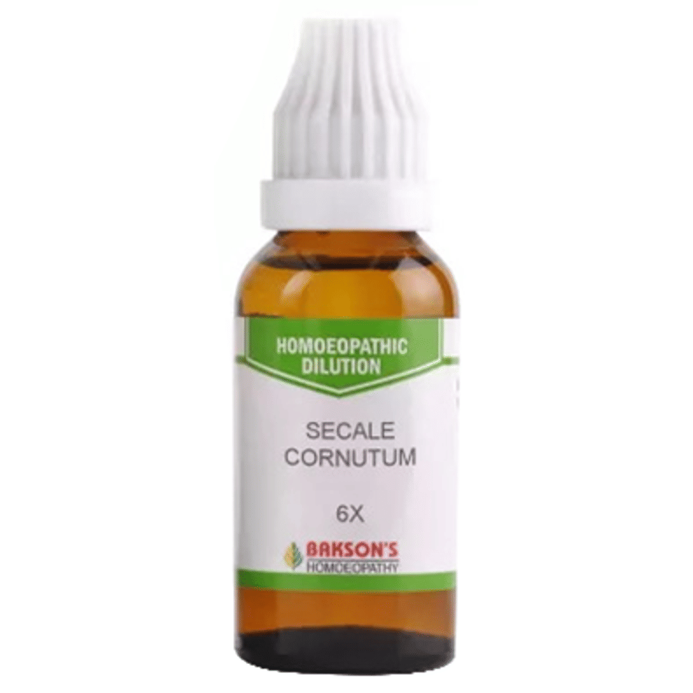 Bakson's Homeopathy Secale Cornutum Dilution 6X bottle of 30 ml Dilution Bakson's Homeopathy Secale Cornutum Dilution 6X bottle of 30 ml Dilution