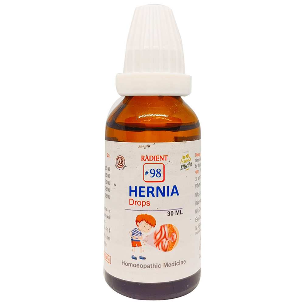 Radient 98 Hernia Drops bottle of 30 ml Oral Drops
