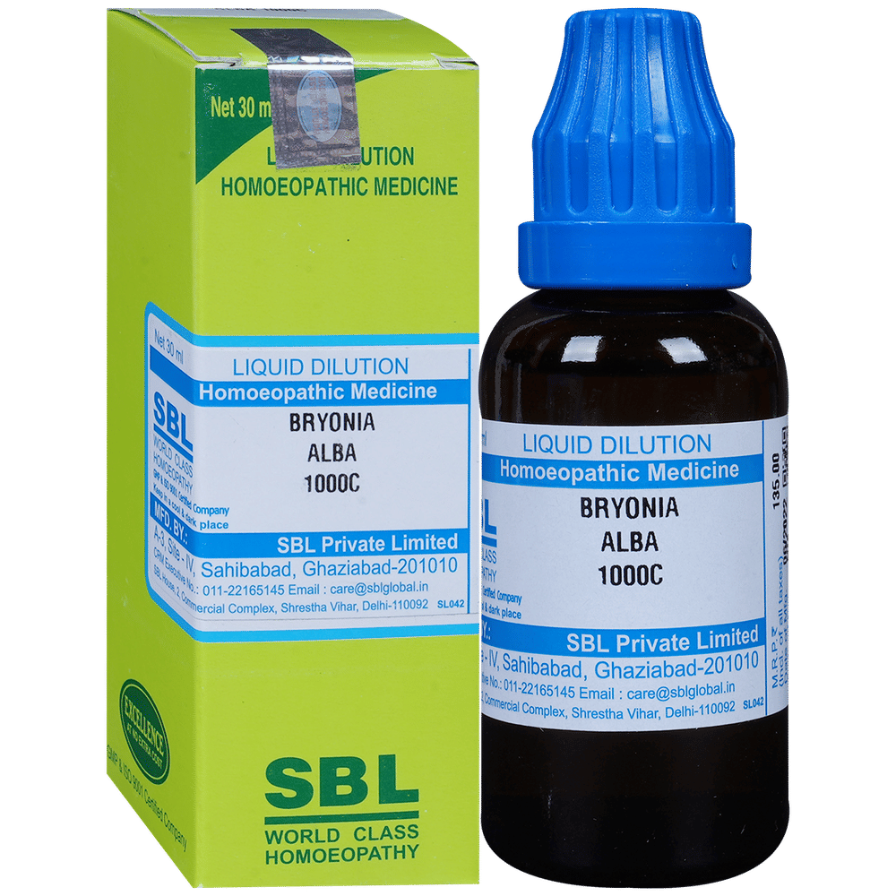 SBL Bryonia Alba Dilution 1000 CH bottle of 30 ml Dilution