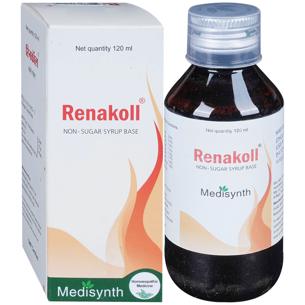 Medisynth Renakoll Non-Sugar Syrup bottle of 120 ml Syrup