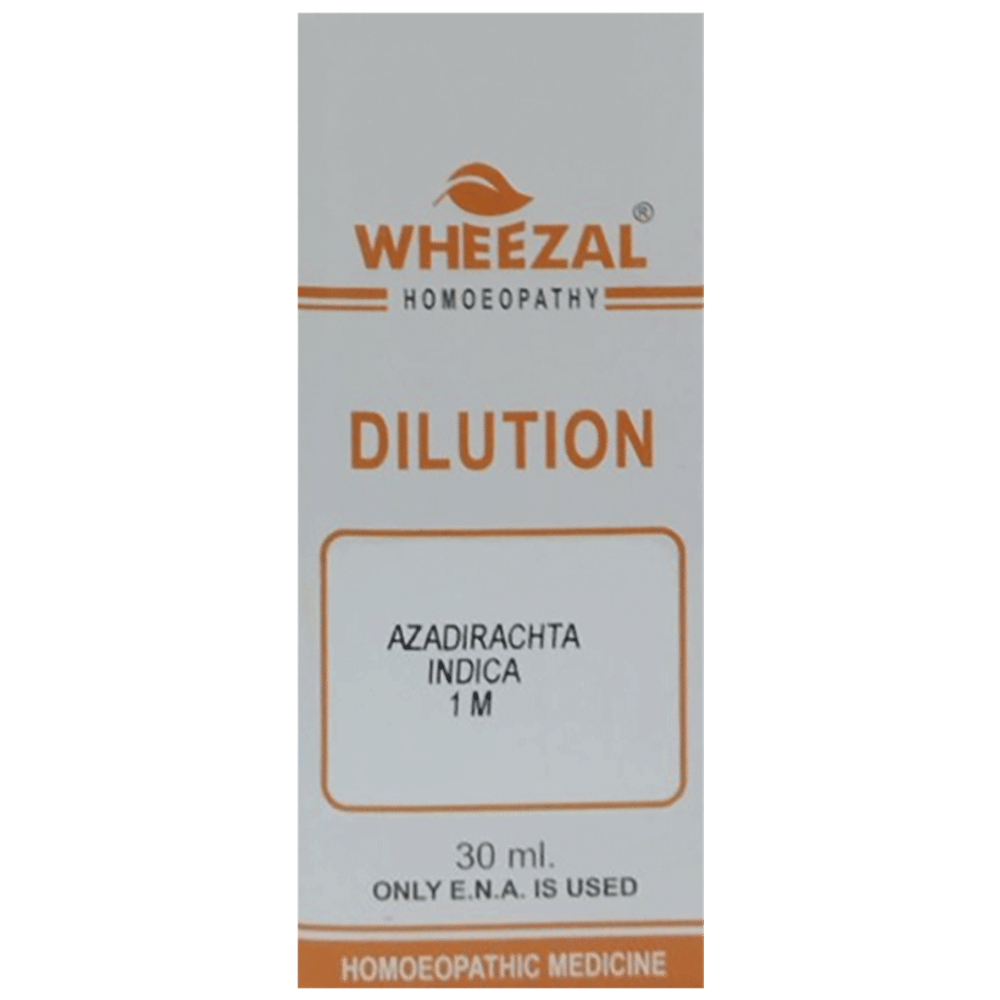 Wheezal Azadirachta Indica Dilution 1M bottle of 30 ml Dilution