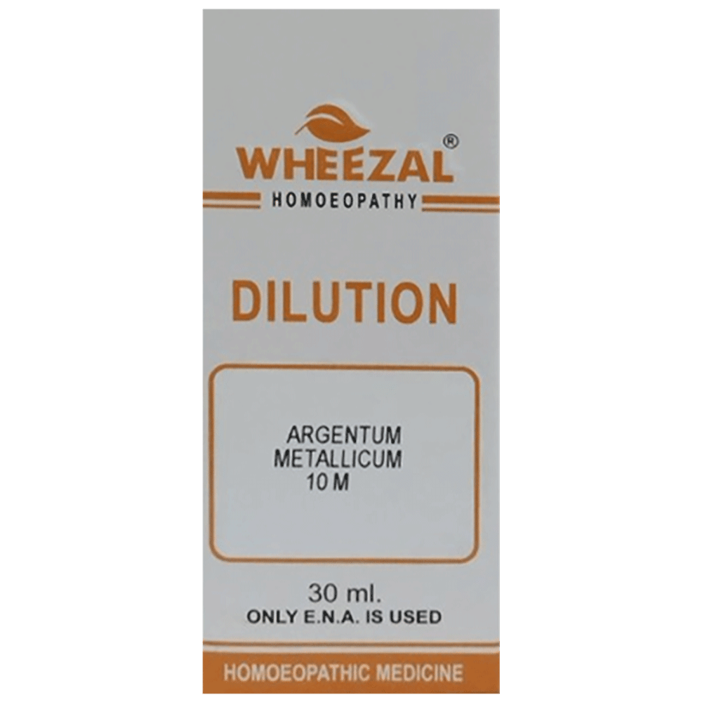 Wheezal Argentum Metallicum Dilution 10M bottle of 30 ml Dilution