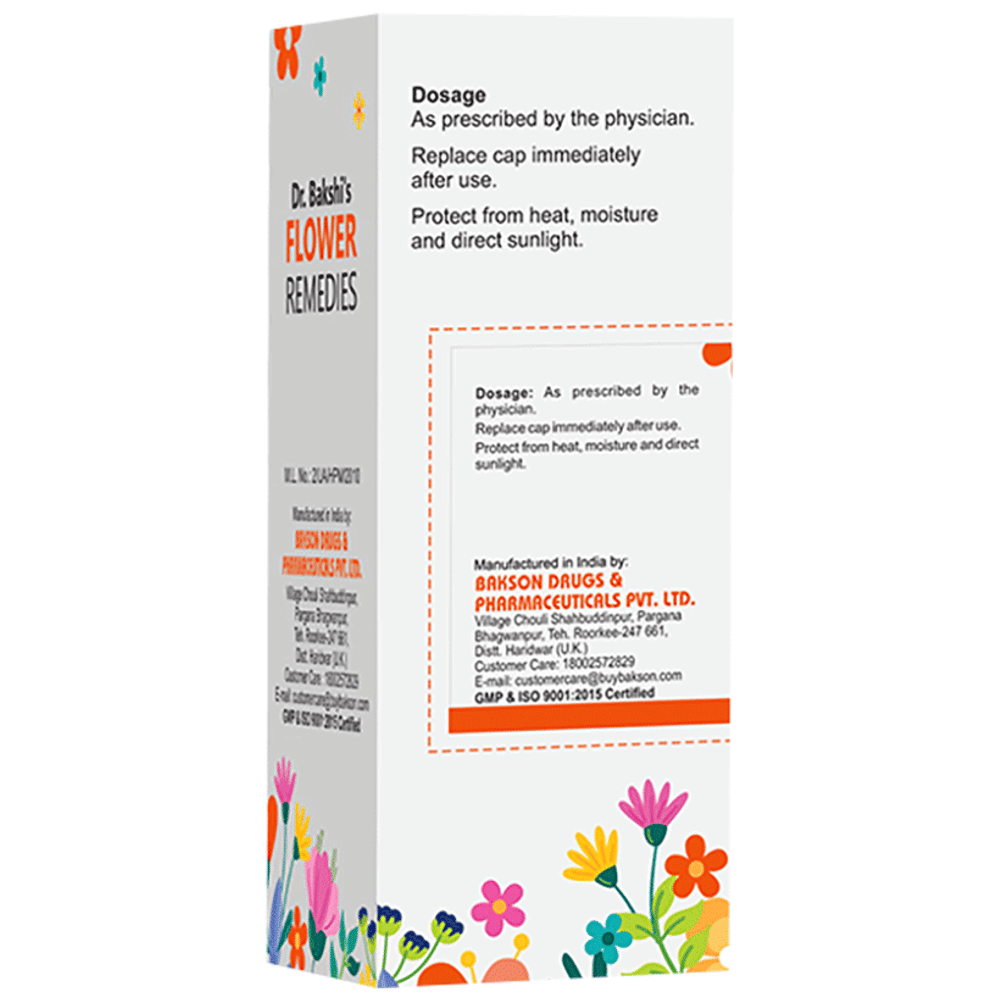 Dr Bakshi's Flower Remedies Pine  6 bottle of 30 ml Liquid