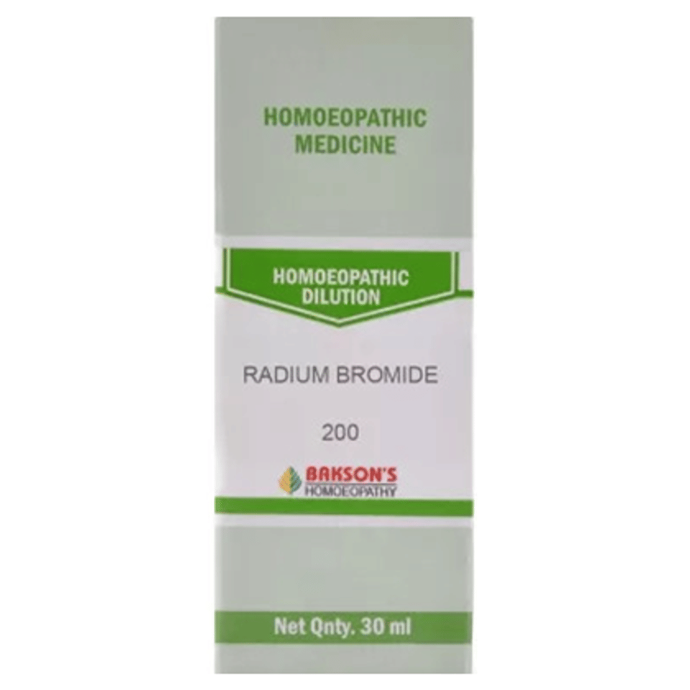 Bakson's Homeopathy Radium Bromide Dilution 200 bottle of 30 ml Dilution