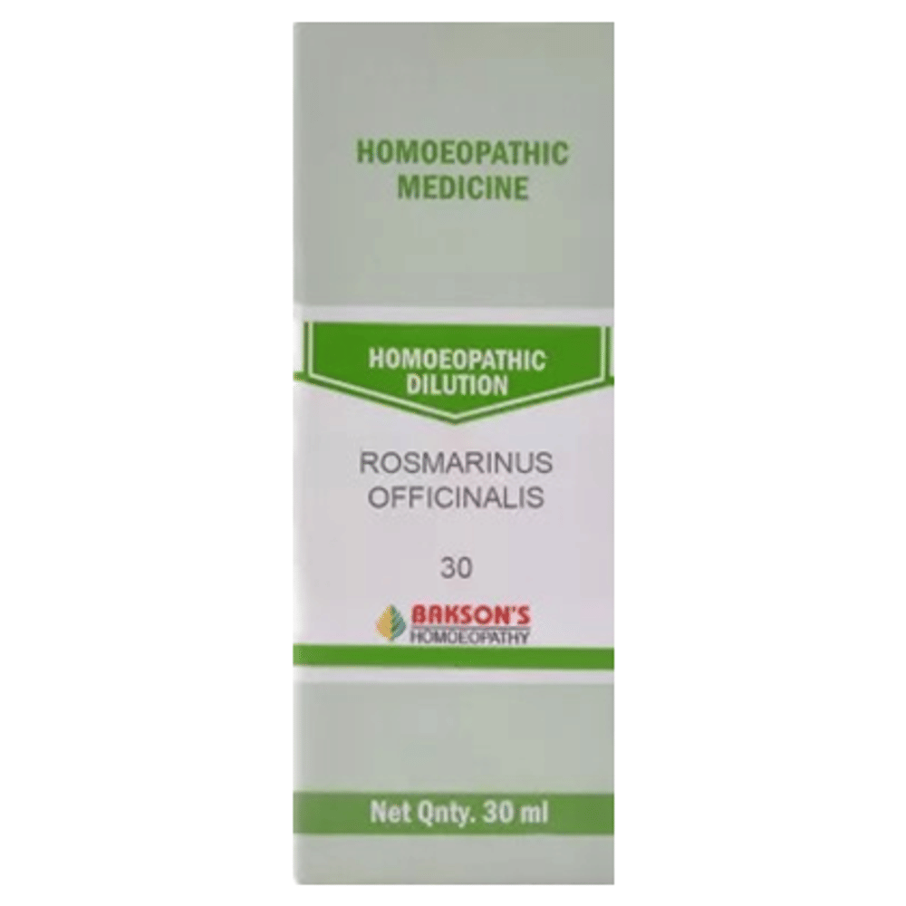 Bakson's Homeopathy Rosmarinus Officinalis Dilution 30 CH bottle of 30 ml Dilution