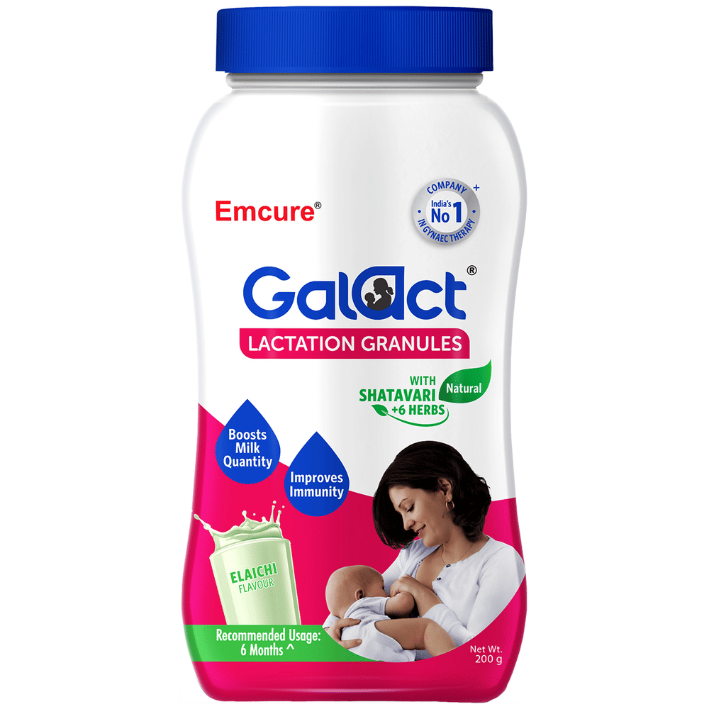 Galact Lactation Granules with Shatavari | Flavour Elaichi jar of 200 gm Granules