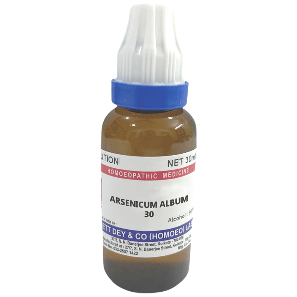 Sett Dey Arsenicum Album Dilution 30 bottle of 30 ml Dilution