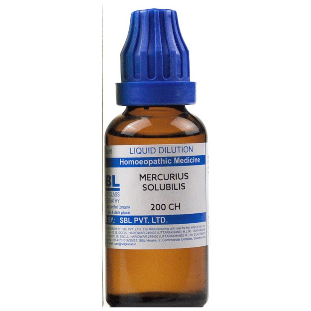 SBL Mercurius Solubilis Dilution 200 CH bottle of 30 ml Dilution SBL Mercurius Solubilis Dilution 200 CH bottle of 30 ml Dilution