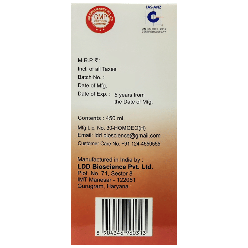 LDD Bioscience Ferrum Fab Iron Tonic bottle of 450 ml Tonic