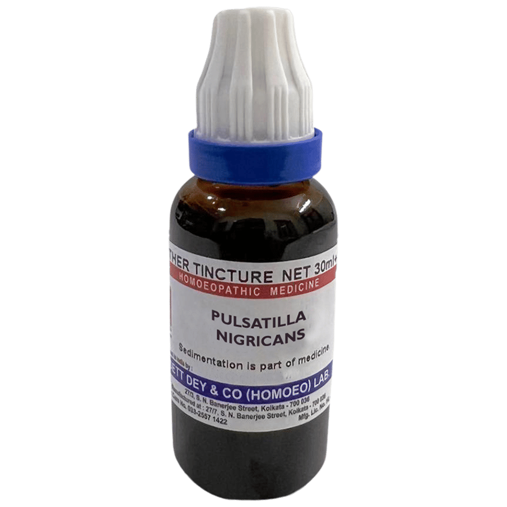 Sett Dey Pulsatilla Nigricans Mother Tincture Q bottle of 30 ml Mother Tincture