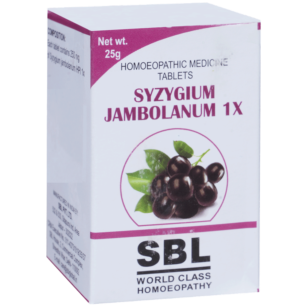 SBL Syzygium Jambolanum Trituration Tablet 1X bottle of 25 gm Trituration Tablet
