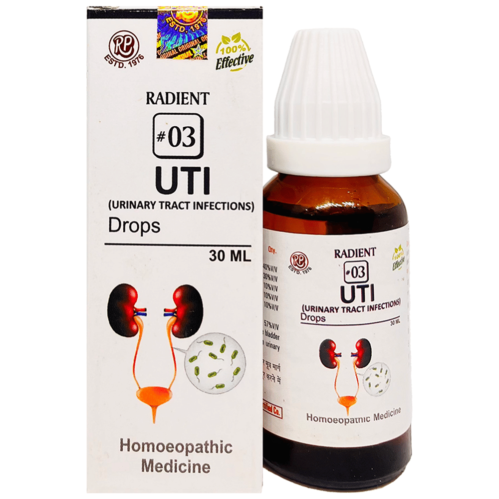 Radient 3 UTI (Urinary Tract Infections) Oral Drops bottle of 30 ml Oral Drops