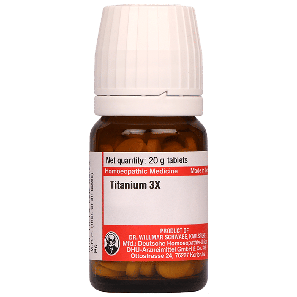 Dr Willmar Schwabe Germany Titanium Trituration Tablet 3X bottle of 20 gm Trituration Tablet