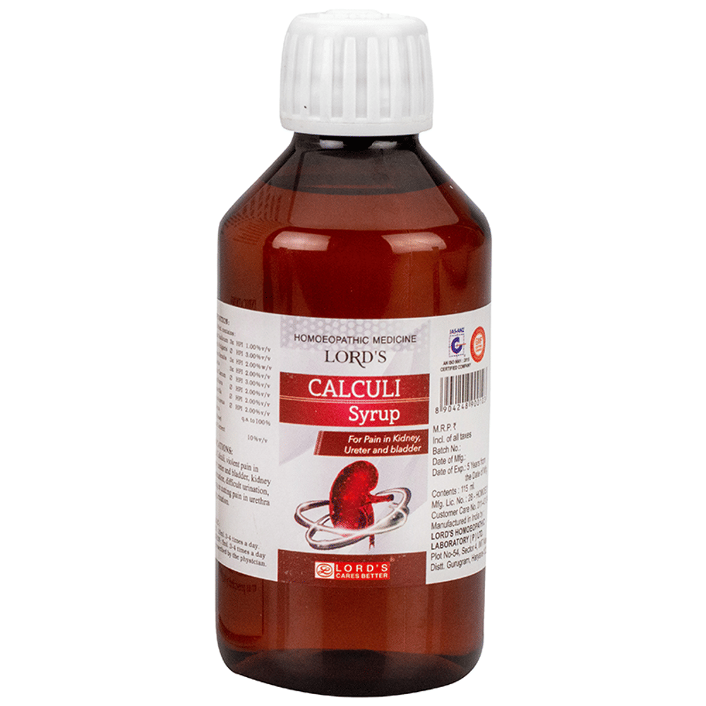 Lord's Calculi Syrup bottle of 115 ml Syrup