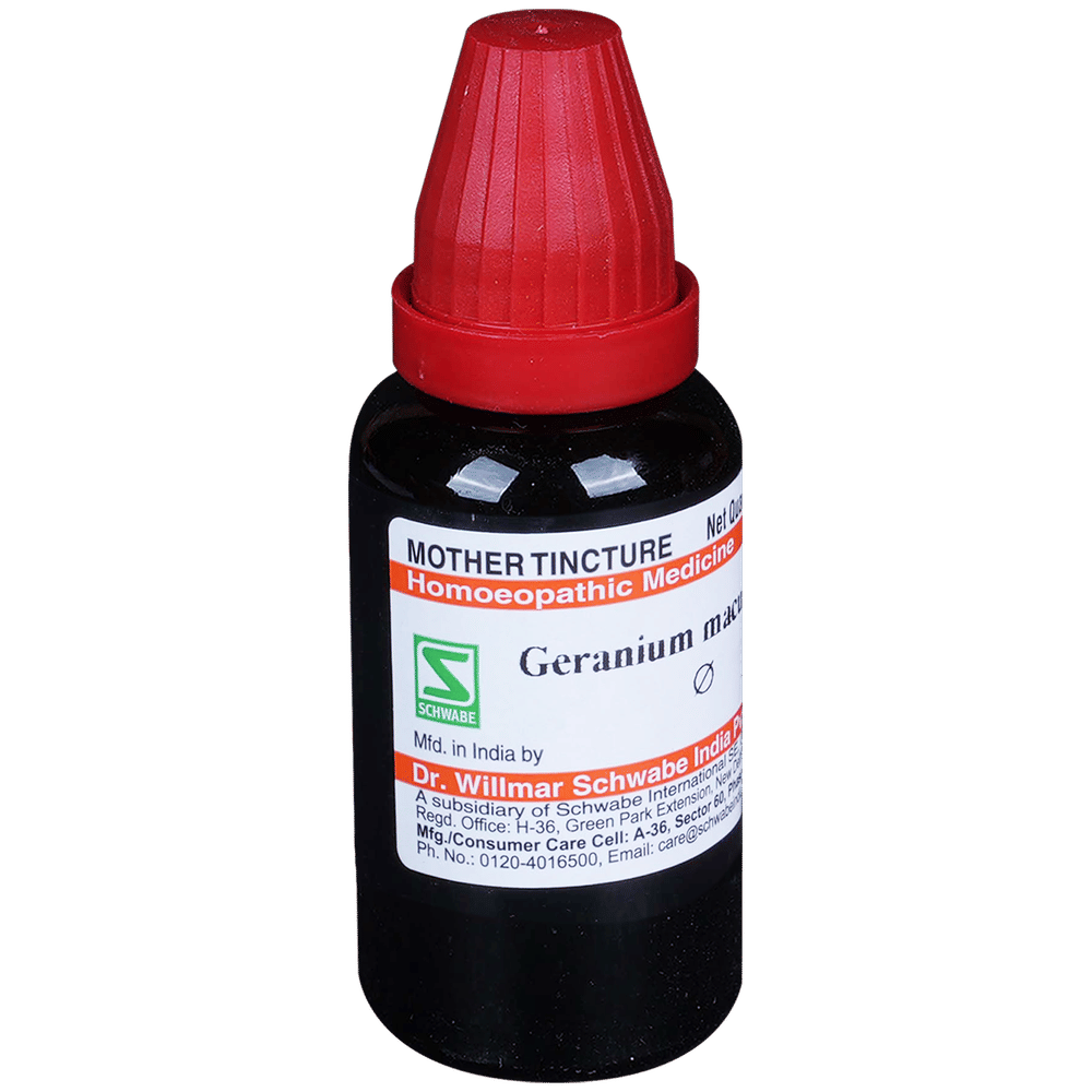 Dr Willmar Schwabe India Geranium Maculatum Mother Tincture Q bottle of 30 ml Mother Tincture Dr Willmar Schwabe India Geranium Maculatum Mother Tincture Q bottle of 30 ml Mother Tincture