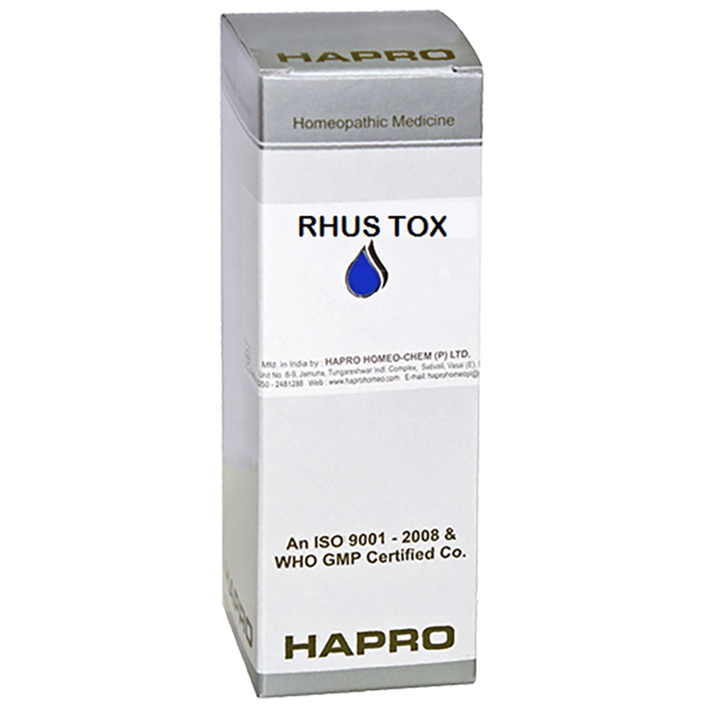 Hapro Rhus Tox Dilution CM bottle of 100 ml Dilution