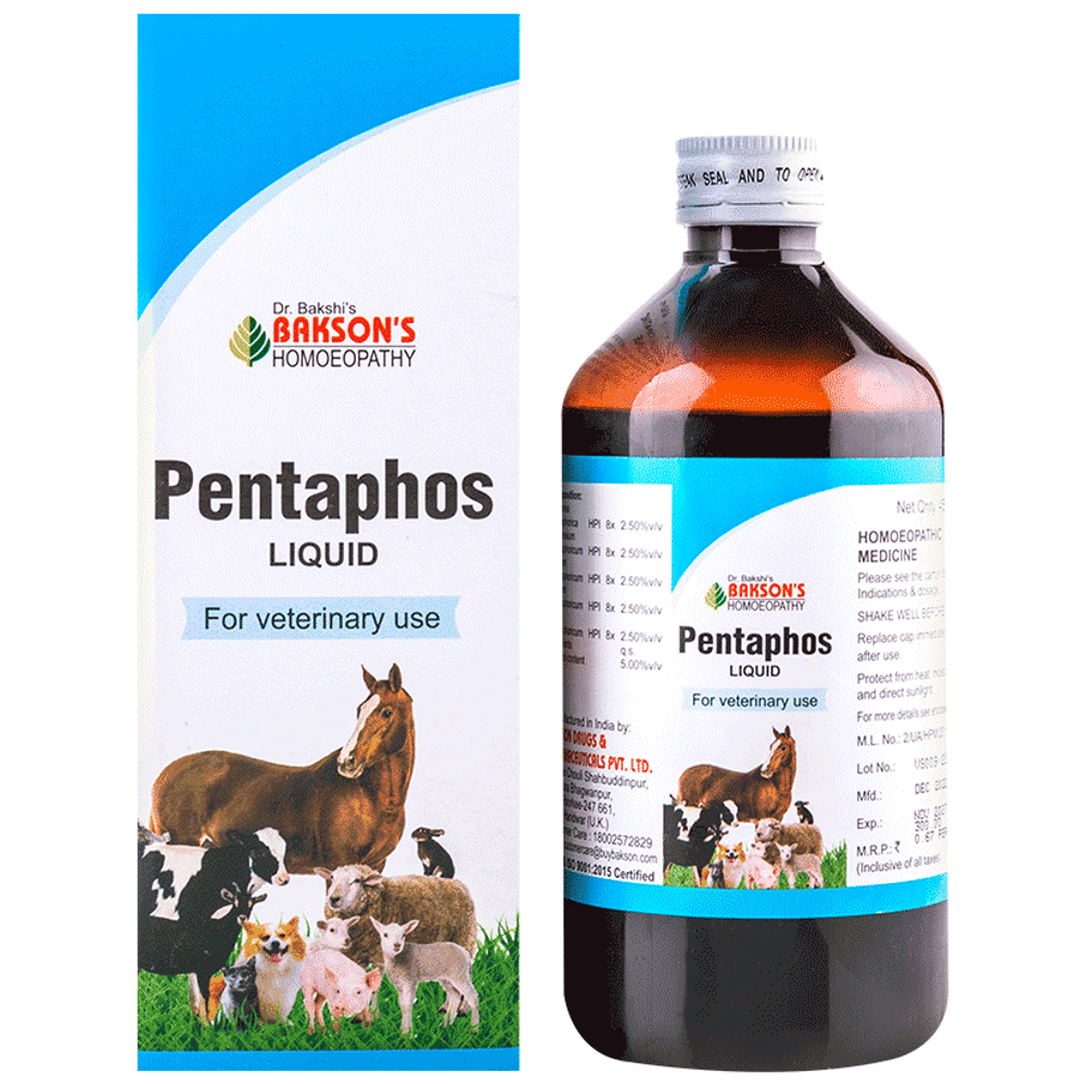 Bakson's Homeopathy Pentaphos Liquid for Veterinary Use bottle of 450 ml Liquid Bakson's Homeopathy Pentaphos Liquid for Veterinary Use bottle of 450 ml Liquid