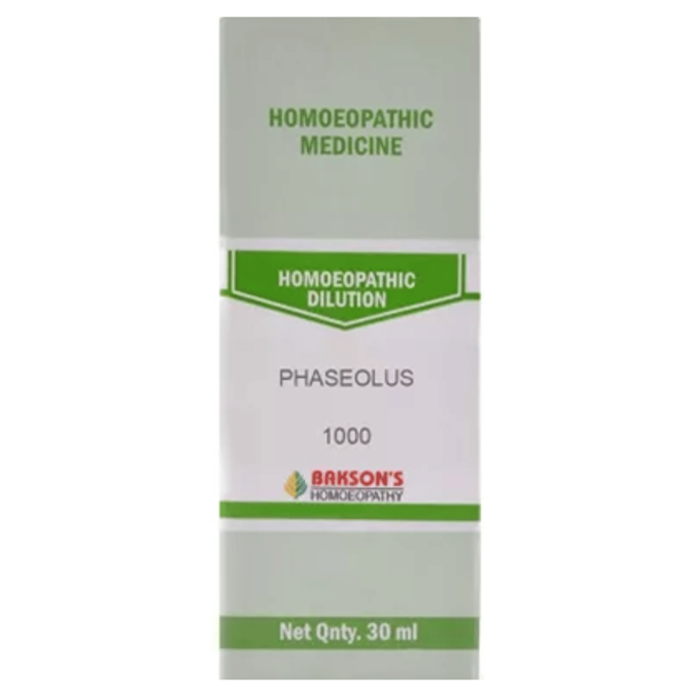 Bakson's Homeopathy Phaseolus Dilution 1000 CH bottle of 30 ml Dilution