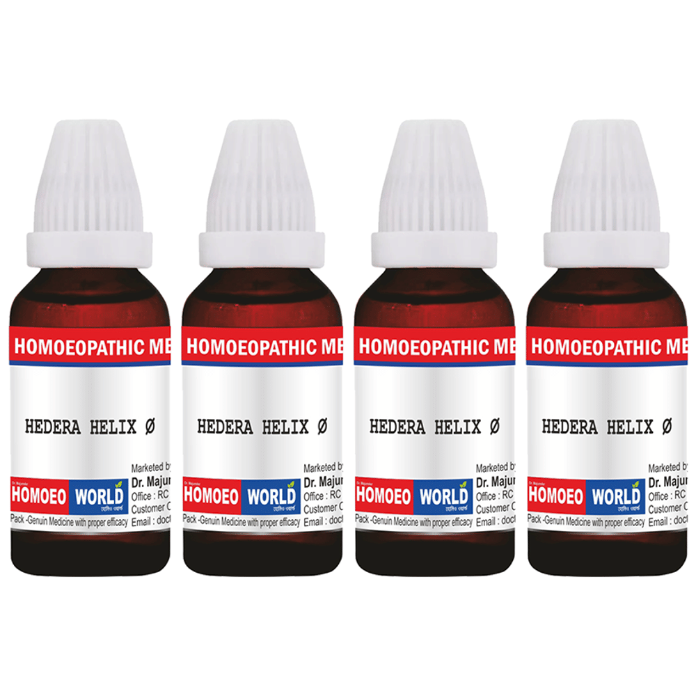 Dr. Majumder Homeo World Hedera Helix Mother Tincture (30ml Each) Q combo pack of 4 bottles