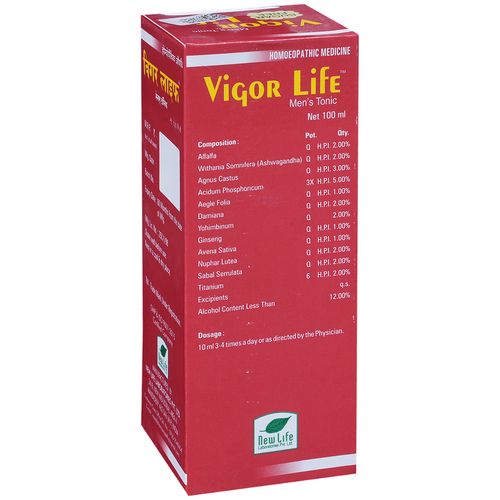 New Life Vigor Life Sugar Free Tonic bottle of 100 ml Tonic