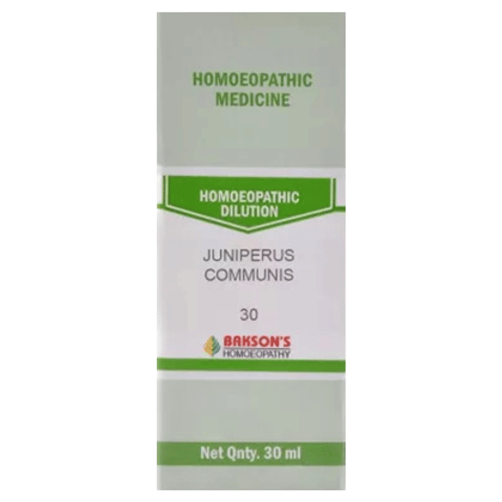 Bakson's Homeopathy Juniperus Communis Dilution 30 bottle of 30 ml Dilution