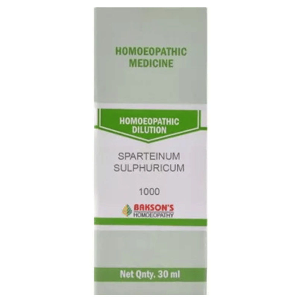 Bakson's Homeopathy Sparteinum Sulphuricum Dilution 1000 CH bottle of 30 ml Dilution