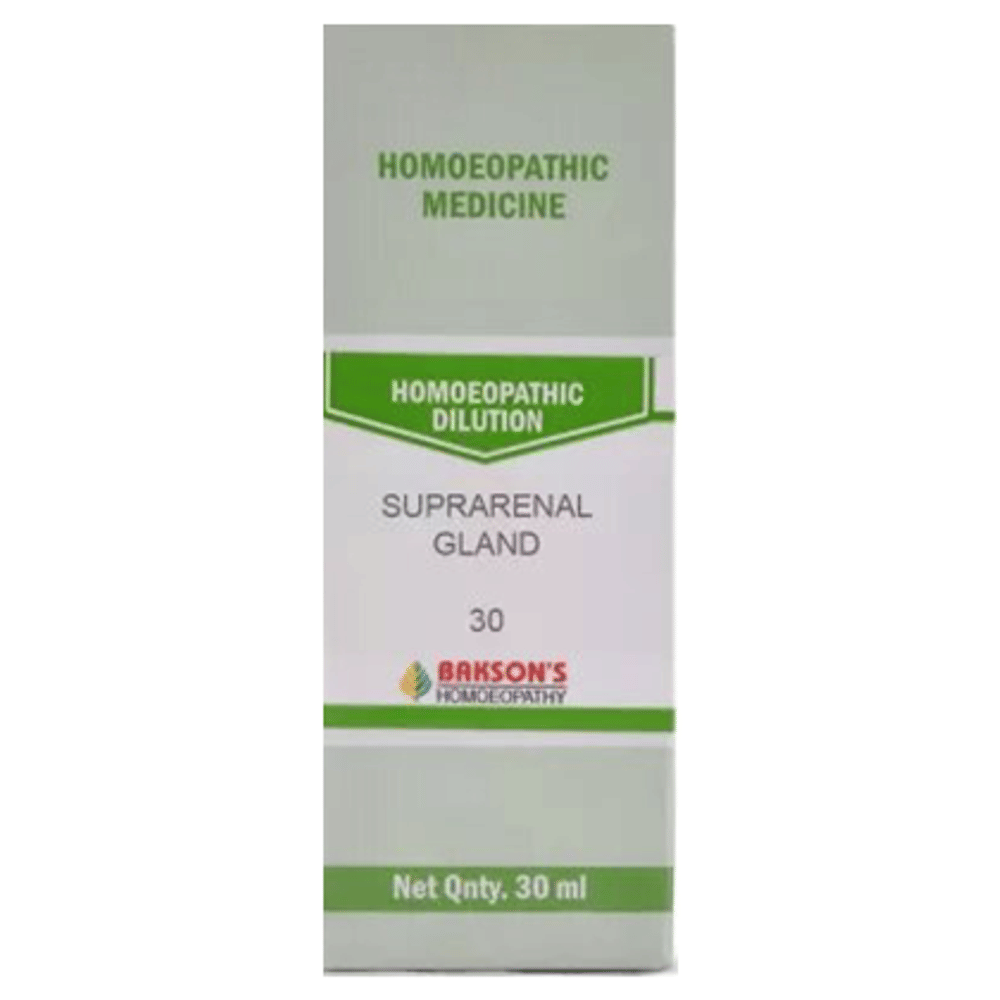 Bakson's Homeopathy Suprarenal Gland Dilution 30 bottle of 30 ml Dilution